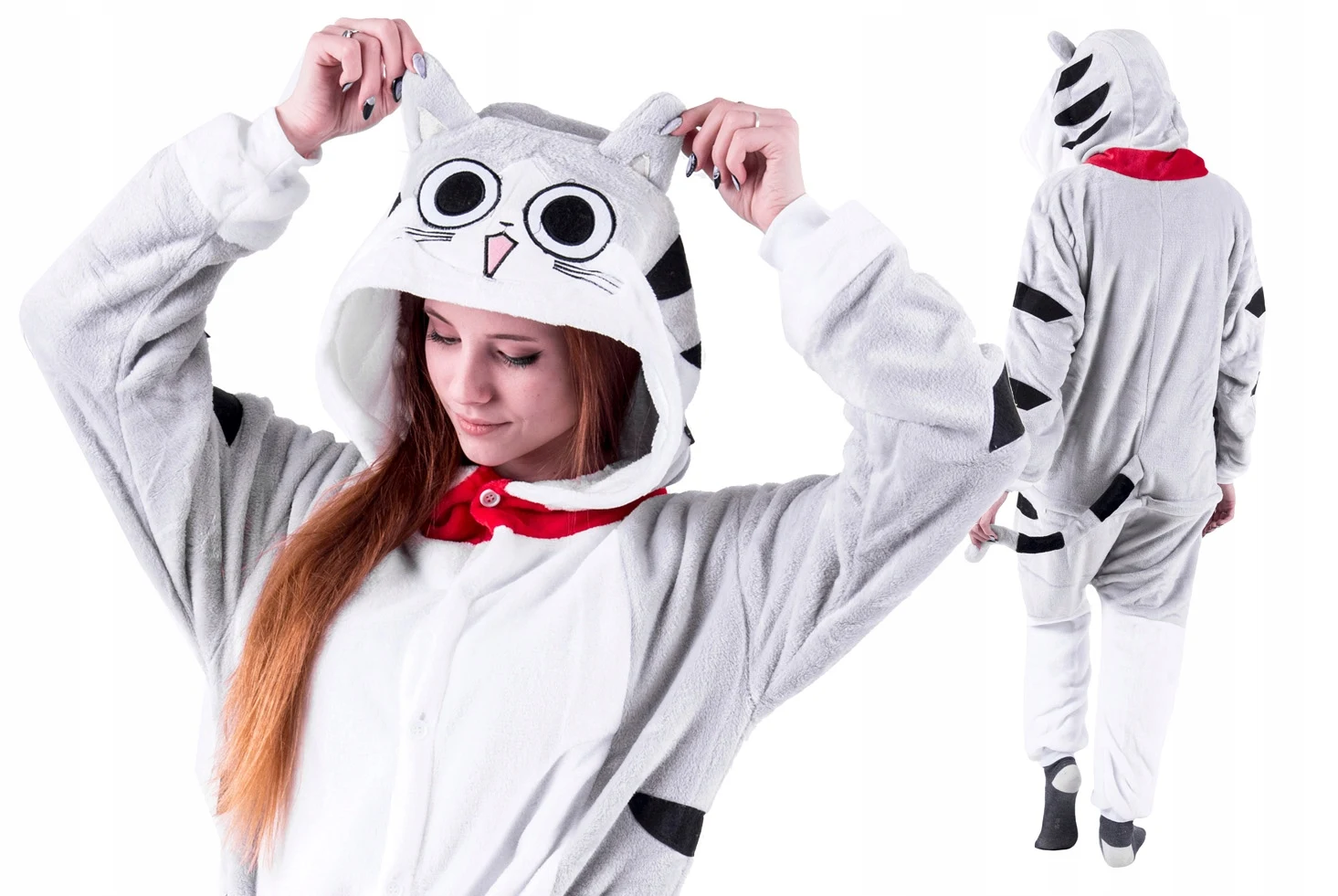 Кигуруми Кот Чии серый пижама костюм Тигр Тигра Kigurumi косплей Пикачу |
