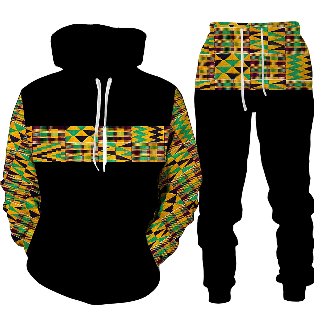 

Funny 3D Print African Dashiki Men Women Hoodie and Men's Tracksuit Two Piece Set Hoodie Pants Set Folk-custom Male Suit Outfits