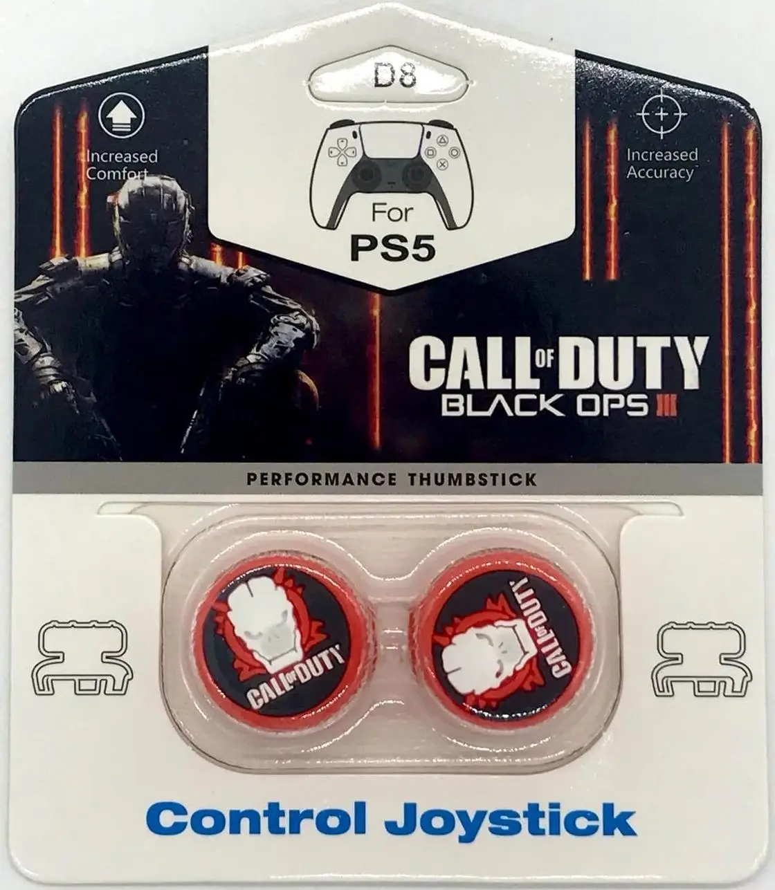 Накладки на стики для геймпада DualSense FPS Call of Duty Black OPS\D8 (2 шт) (PS5)|Запасные части| |