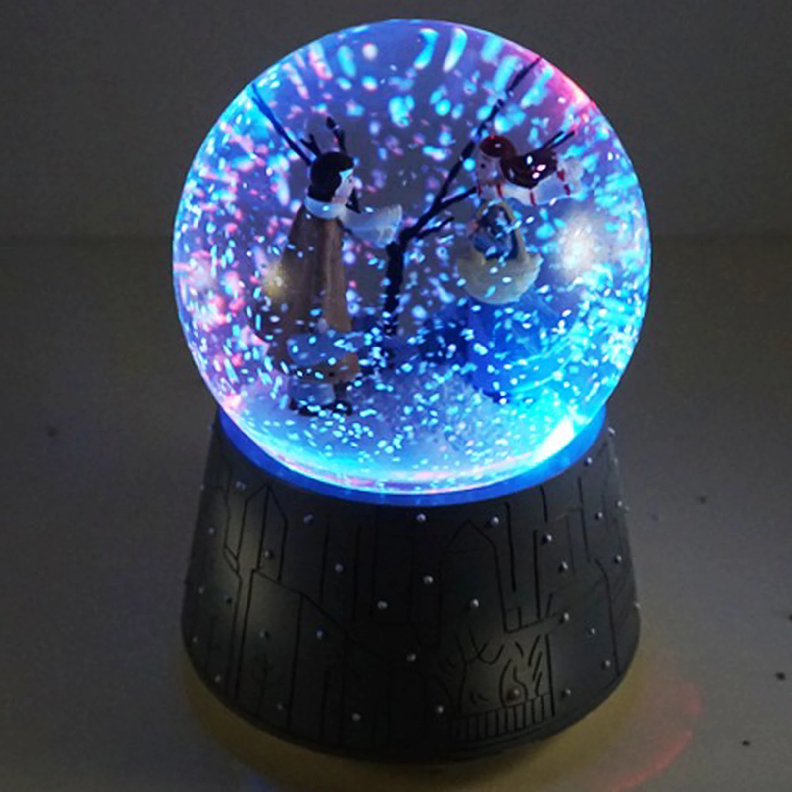 Winter's Tale Snow Globe with Automatic Spray Music & Light Night Light Christmas Kids Gift Home Decoration Bedroom Accessories