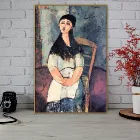 Amedeo Clemente Modigliani старая известная художница Луиза холст картина, печатный плакат для гостиной настенный Декор настенная живопись