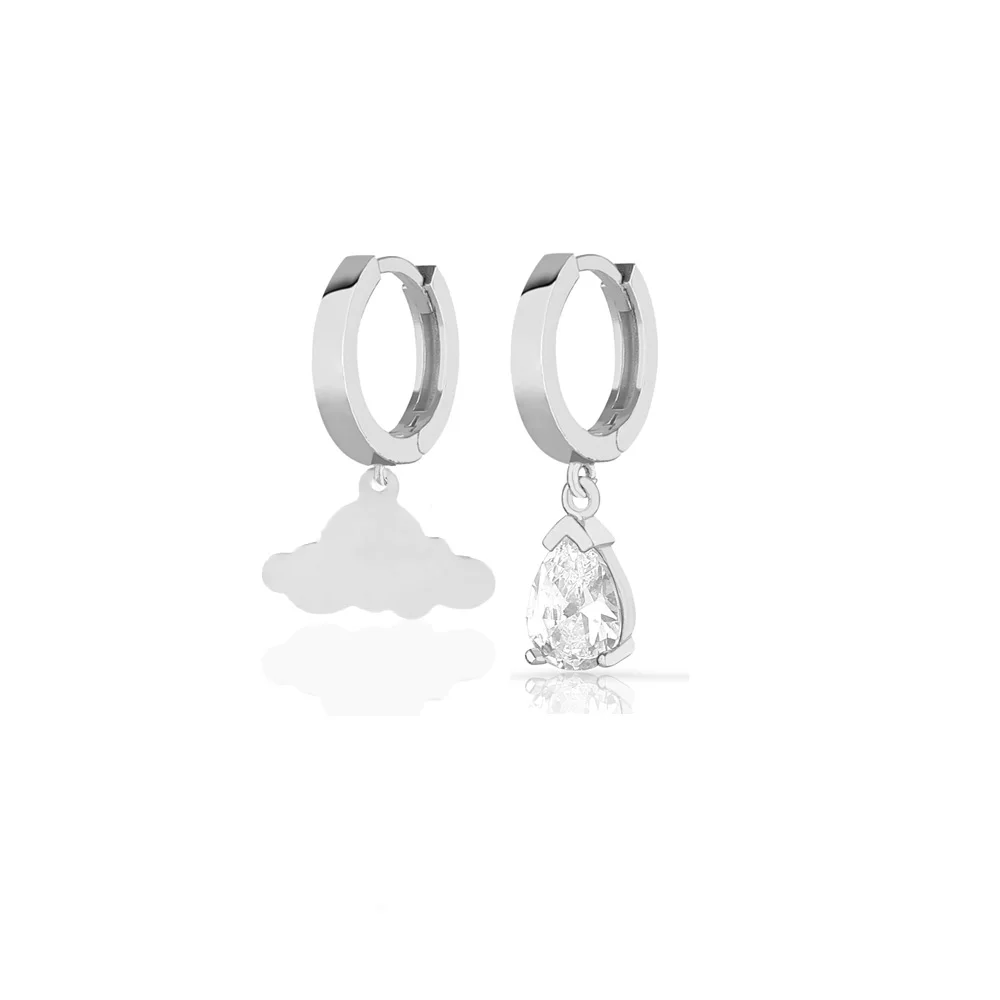 

Женские серьги-подвески из серебра с родиевым покрытием