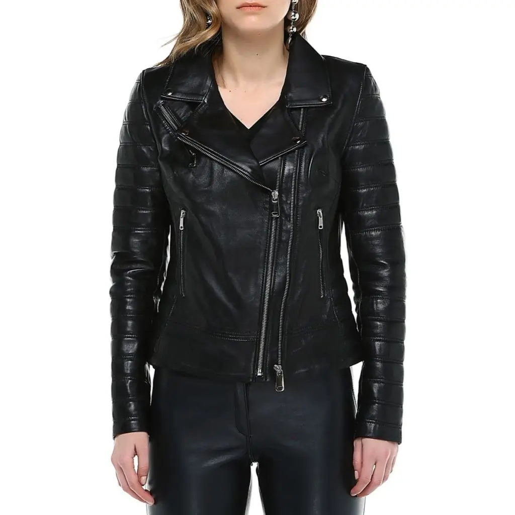 Women Leather Jacket Genuine Real Leather Jacket leather Coat lambskin coat Female Jacket Genuine Leather Women's Black Coat
