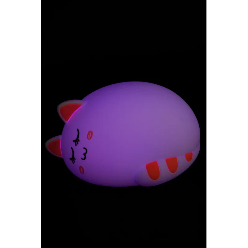 Силиконовый ночник - спящий котик розовый | Лампы и освещение