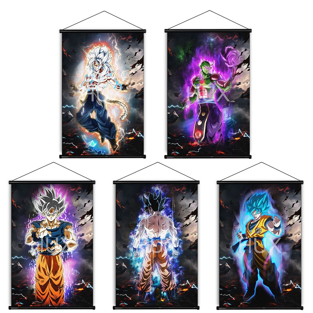 

Dragon Ball Z Japanese Classic Anime Scroll Pictures Prints Room Decoration Quality Canvas Painting Modern Mural Wall Art Gift