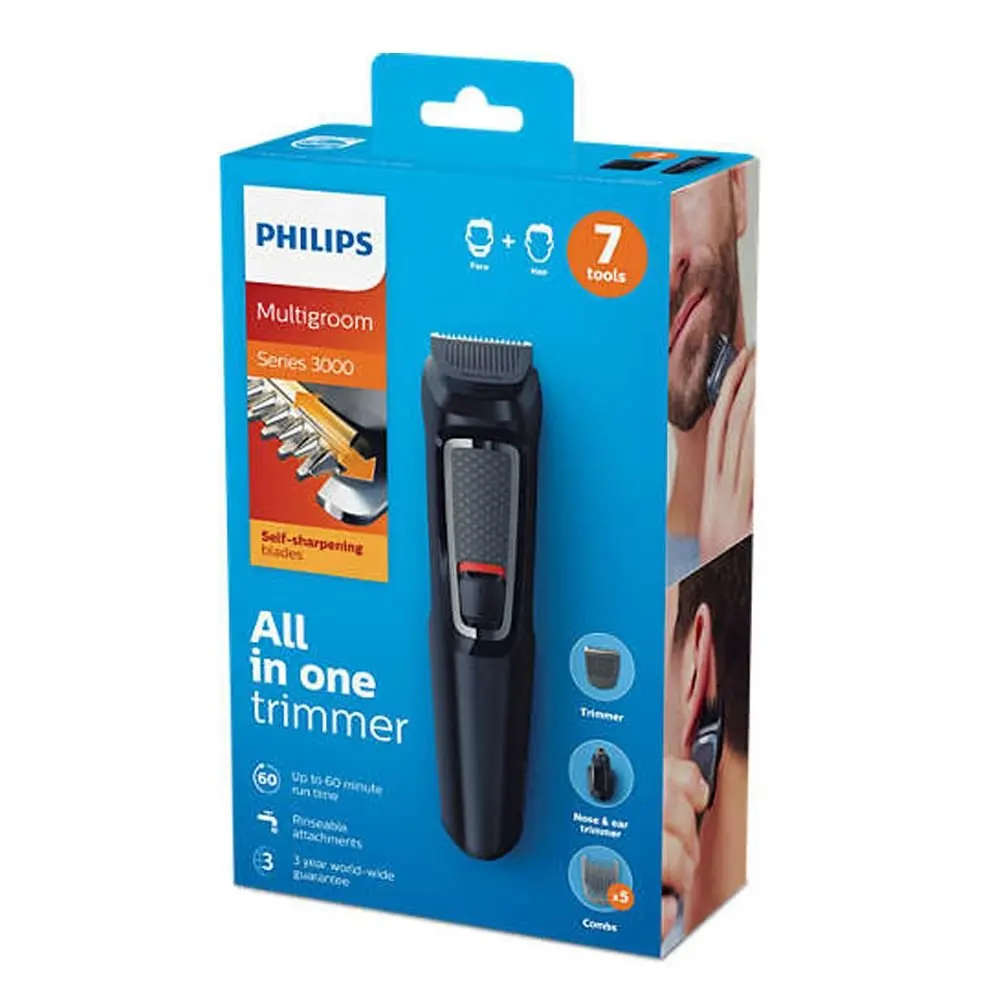 Аккумуляторная электробритва и машинка для стрижки волос Philips MG3720 7 в 1 триммер