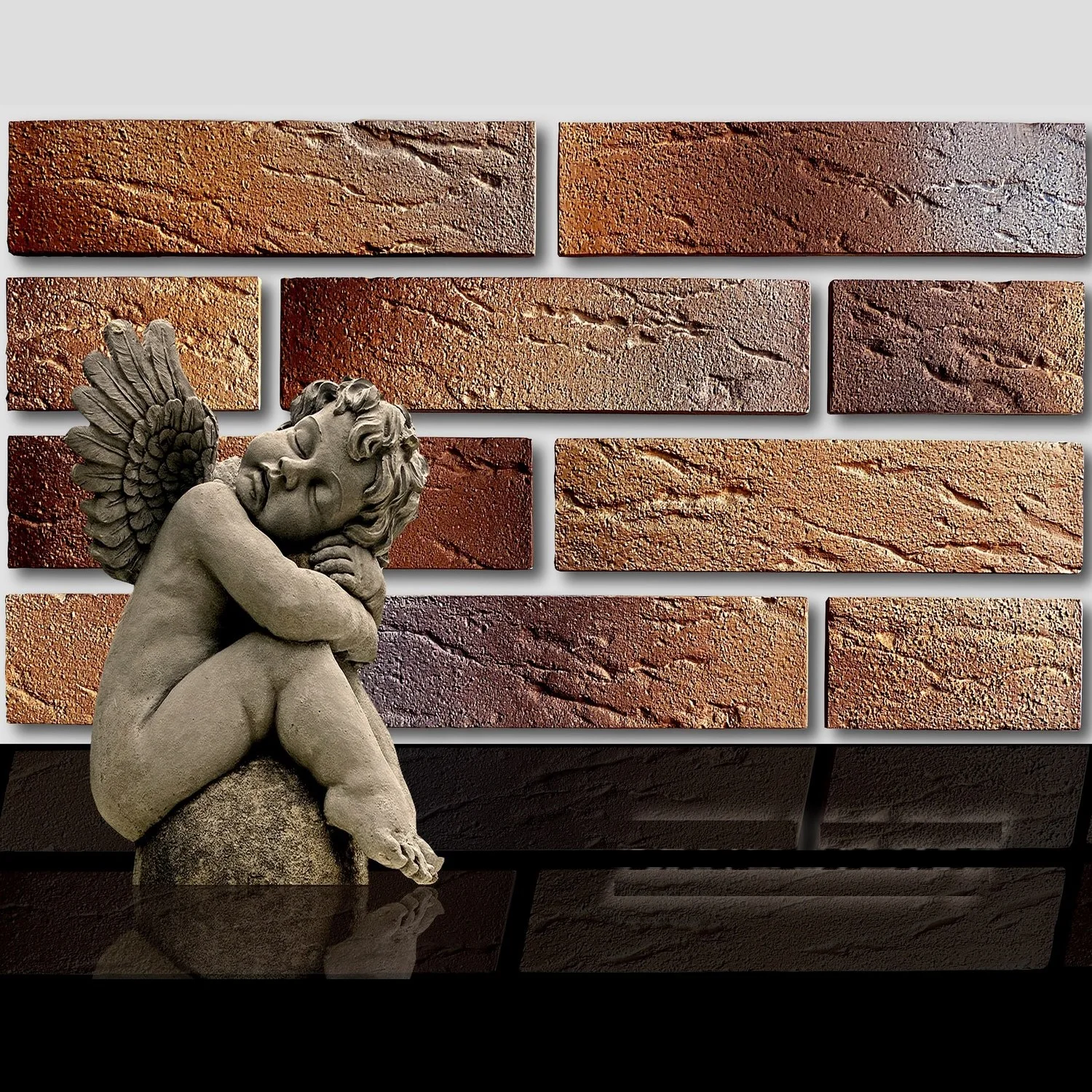 DIY Кирпич НЕМЕЦКИЙ - силиконовая форма для литья из гипса своими руками. Гипсовый