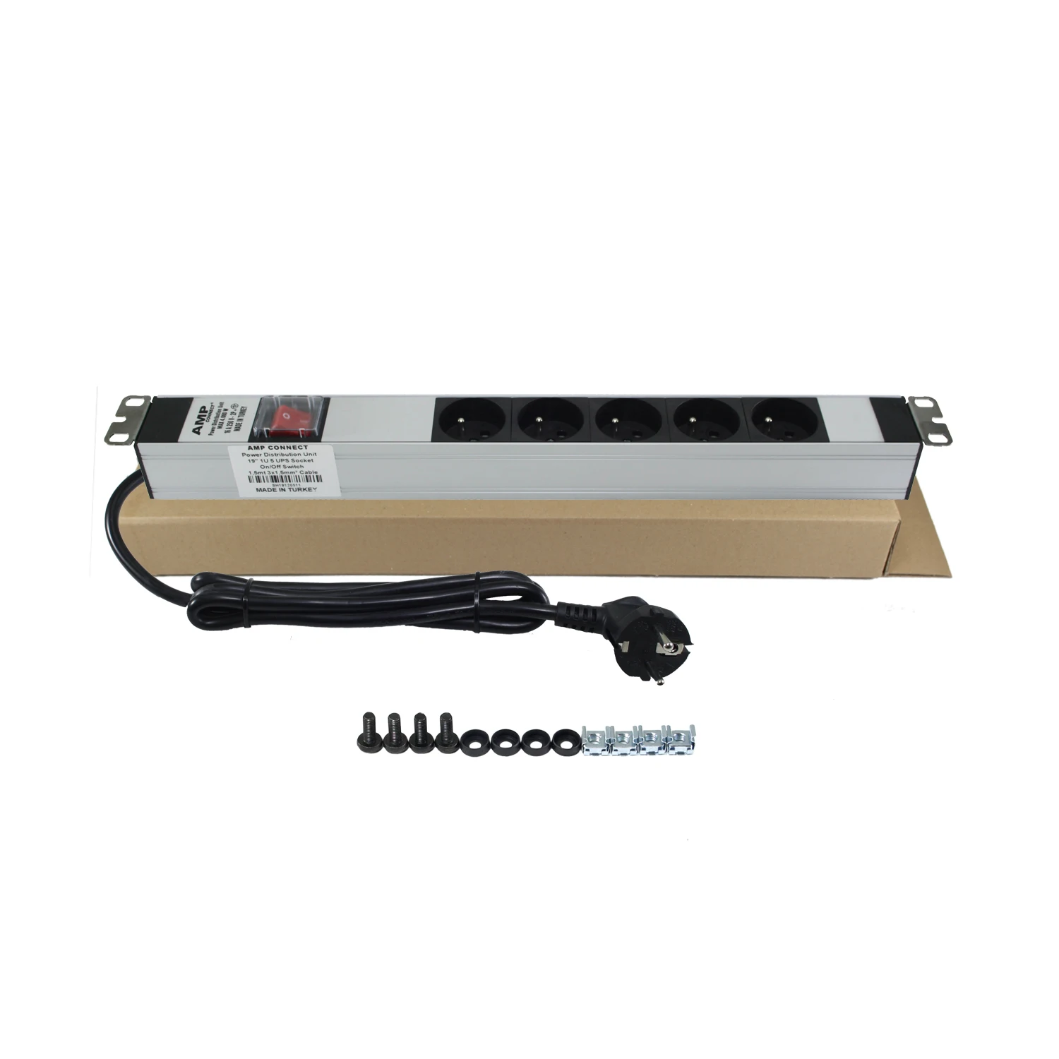 Amp подключения PDU 19 'ƇU 5 способ французский тип NFC 61314 розетка вкл/выкл