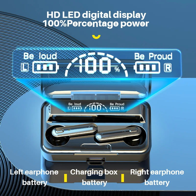 Новинка 5 1 TWS Bluetooth наушники с зарядным устройством беспроводные 12D спортивные