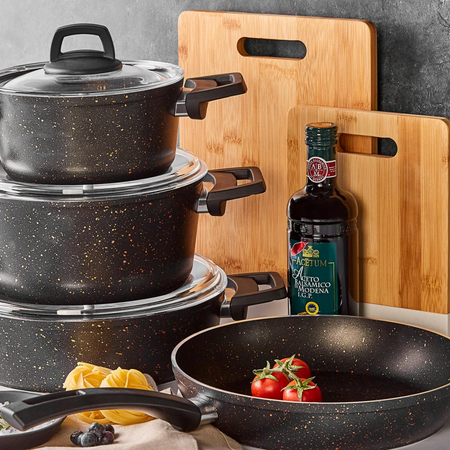 

Biogranit Blackgold 7 Piece Cookware Set
