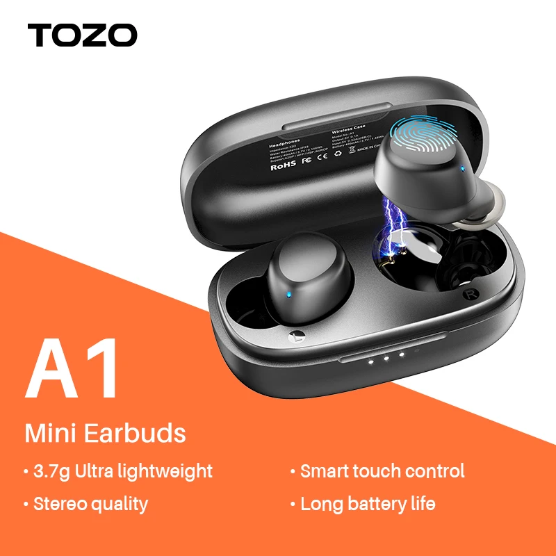 TOZO A1 Mini Wireless Earbuds Bluetooth 5.3 Наушники Иммерсивный звук Гарнитура для подключения на