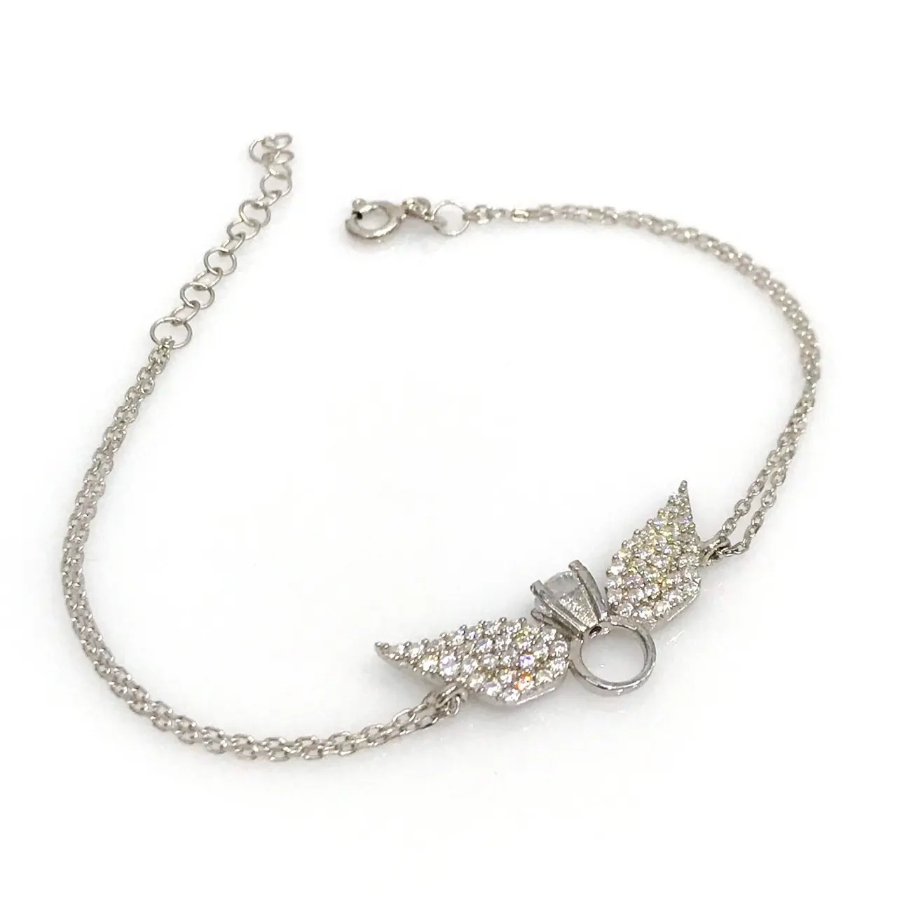 

Angel Wing Engagement Sterling Silver Bracelet