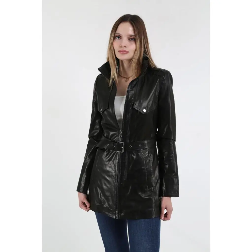 Women winter leather jacket winter Leather Jacket Genuine Real Leather Jacket leather Coat lambskin coat Female Jacket Genuine