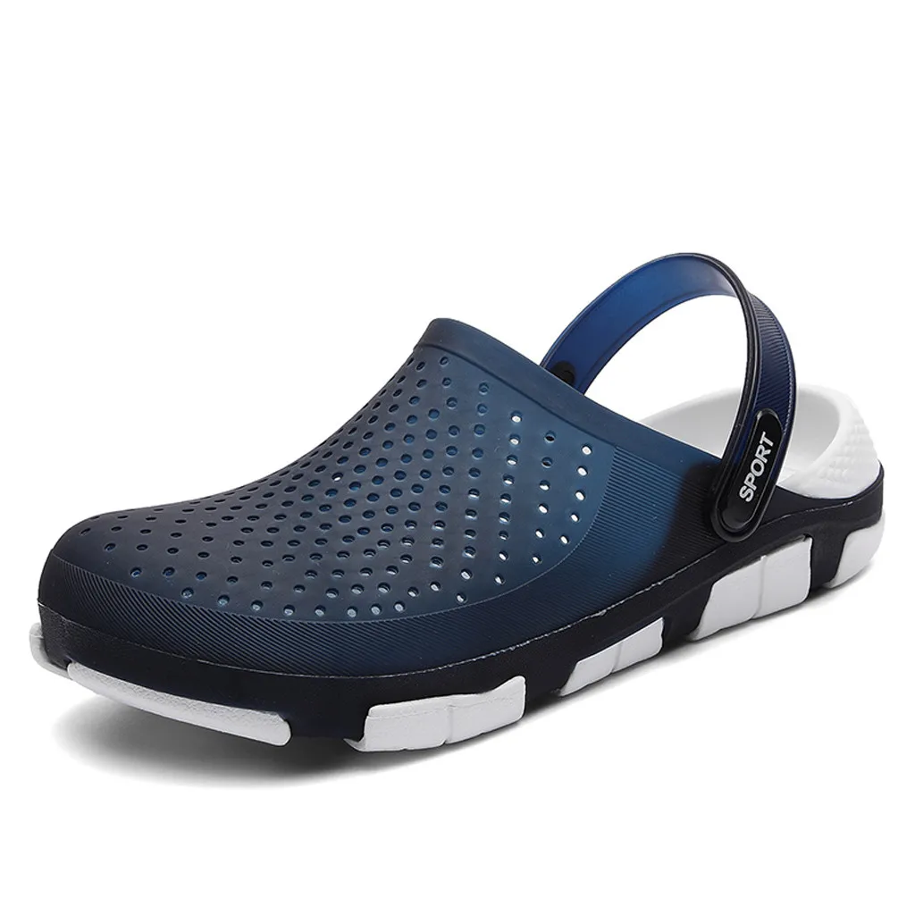 

Men Summer New Sandals Solid Color Men Outdoor High Quality Beach Men Slippers Men Causal Shoes JDY