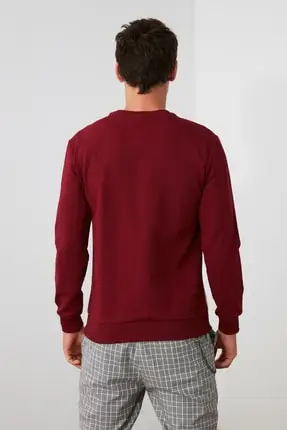 Бургундия мужская с длинным рукавом Велоспорт Воротник кожаный кусок новый