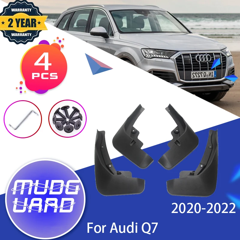 

Car Mudflap Mudguards For Audi Q7 4M MK2 2020 2021 2022 Front Rear Wheels Splash Mud Guards 4 Piece Set Car Accessories