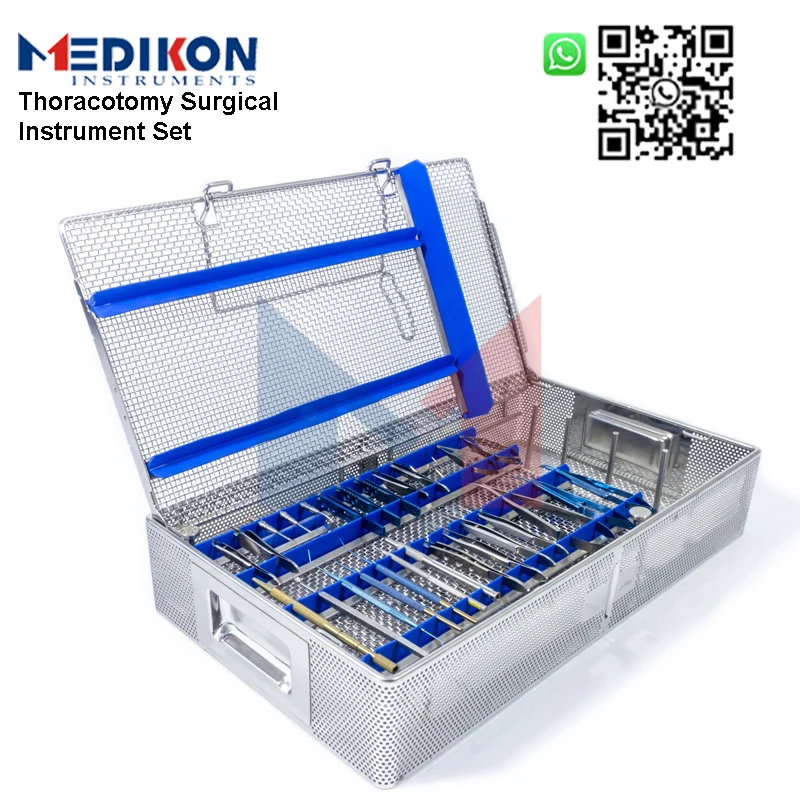 

Немецкий Набор хирургических инструментов для торакомической хирургии, сетчатый ящик, для больниц, кардиоваскулярное сердце, Торакальный препарат