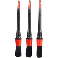 SGCB 3 Pcs Microfiber Polyester Car Detailing Brush Set Auto Cleaning Brush Scratch Free for Interior Leather Dashboard Air Vent