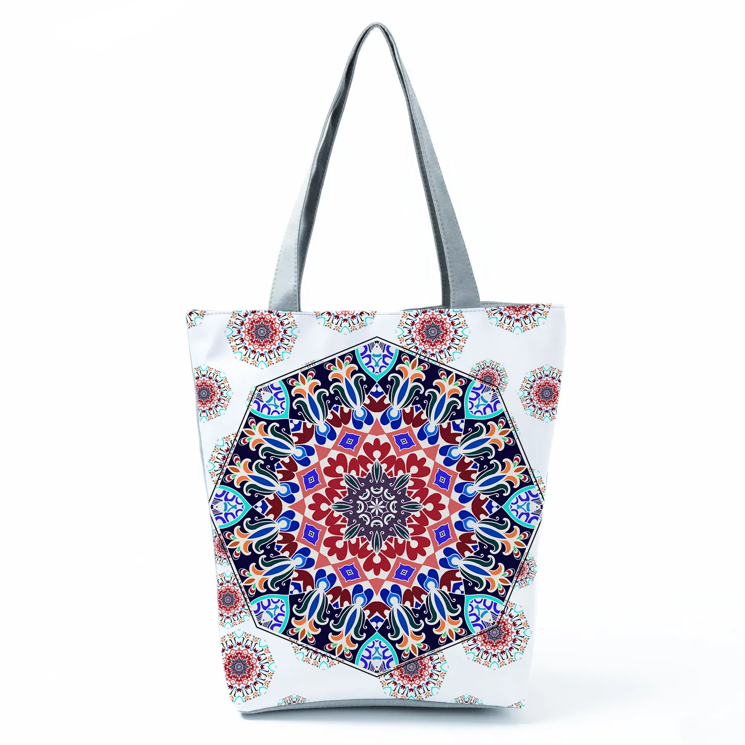 

Geometry Pattern Handbags Chic Symmetry Tote Female High Capacity Shoulder Bag Practical Shopping Bag Eco Reusable Travel Bag