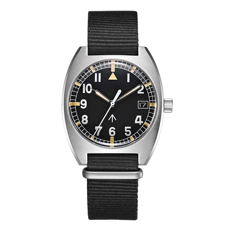 

Baltany W10 Homage Pilot Watch RAF Military Automatic Mechanical 36mm Dial NH35 Sapphire Tonneau 10Bar Men's Diver Watch