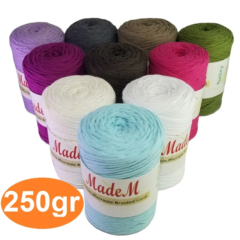 

MadeM Macrame Cotton Braided Cord String Thread Rope Handmade Color Colorful DIY Home Wedding Accessories Gift Dreamcatcher Bulk