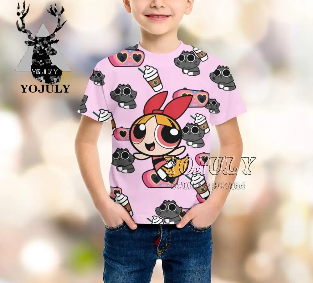 YOJULY The Powerpuff/детская одежда с 3D принтом для маленьких девочек и мальчиков детская