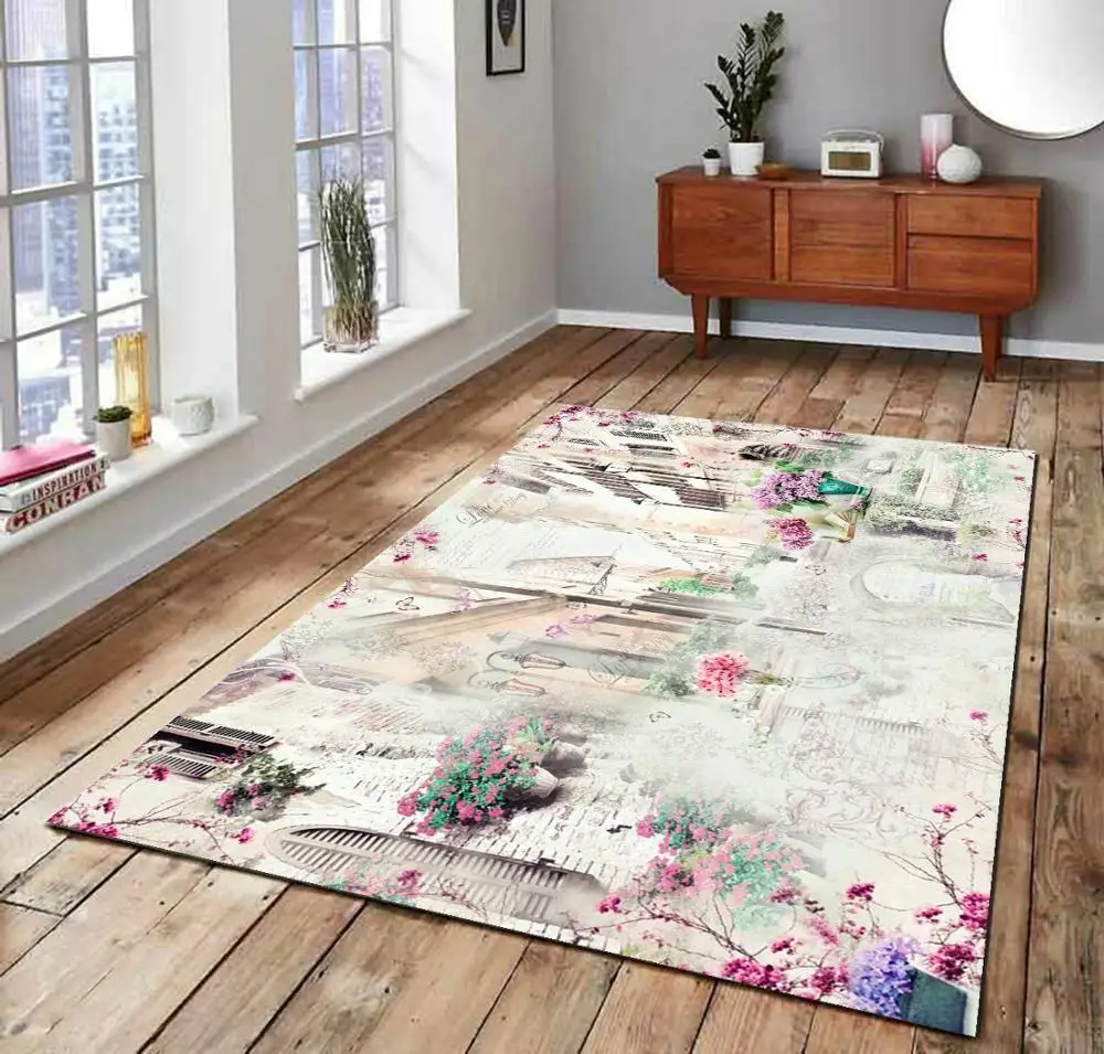 

Paris nd Art 5 Patterned Carpet ,Non Slip Floor Carpet,Teen's Carpet,Turkish Rug