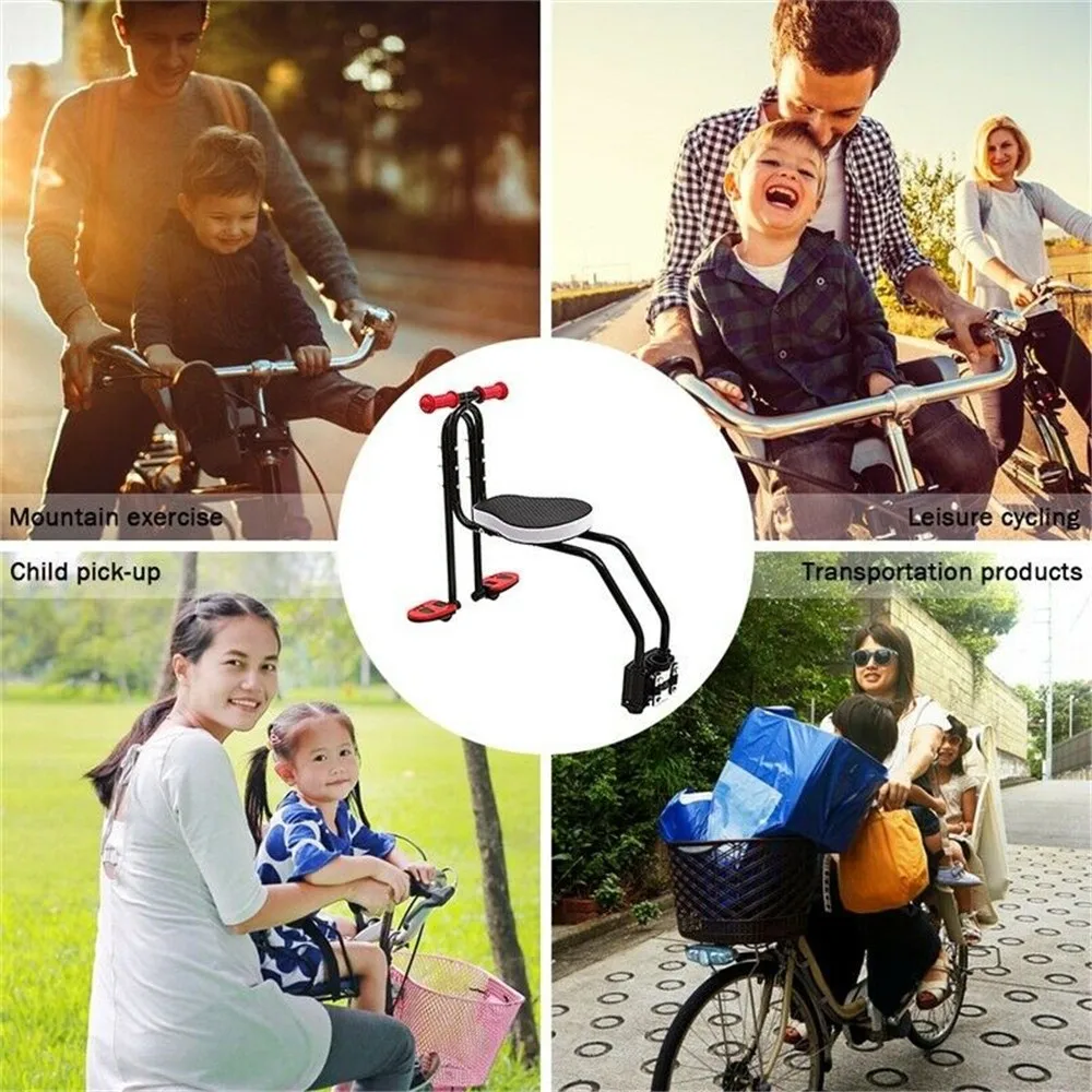

Foldable front mounted child bike seat Kids Saddle Bicycle Bike Front Seat Saddle Chair Carrier Accessories Safety Stable