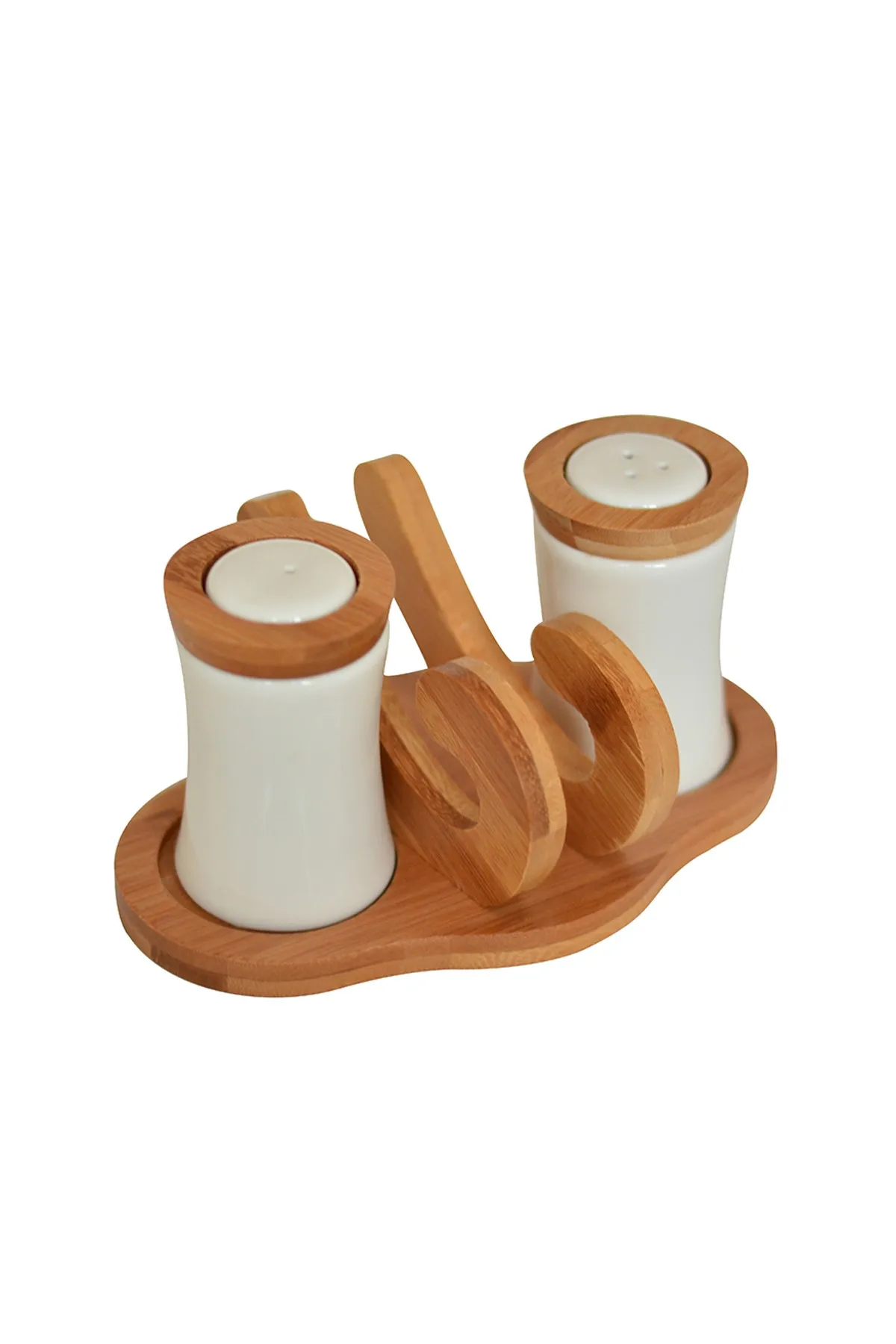 

Paper Towel Napkin Holder Stand Bamboo for Home Kitchen with Spice Salt Holder Dispenser Set Tables Paper Towel Rack Bamboo Bath