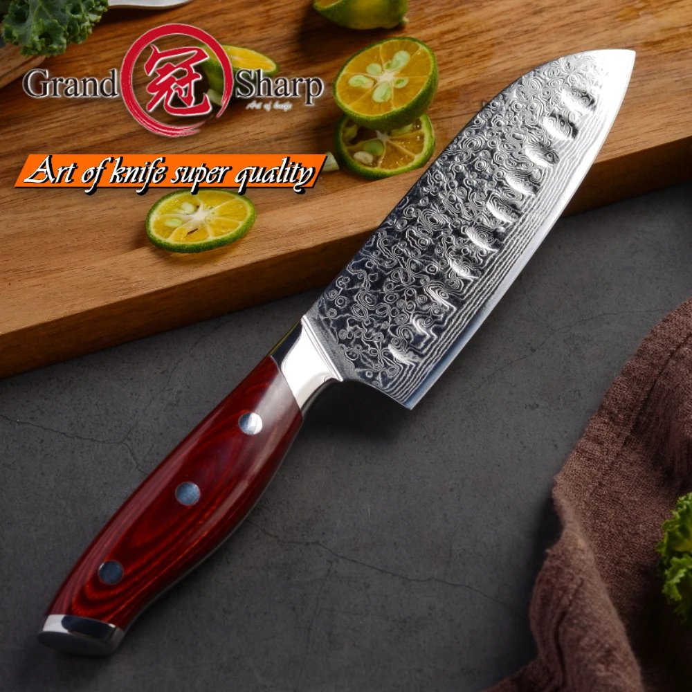 Grandsharp Factory Direct сантоку нож 5 дюймов японские кухонные ножи vg10 шеф-повара из