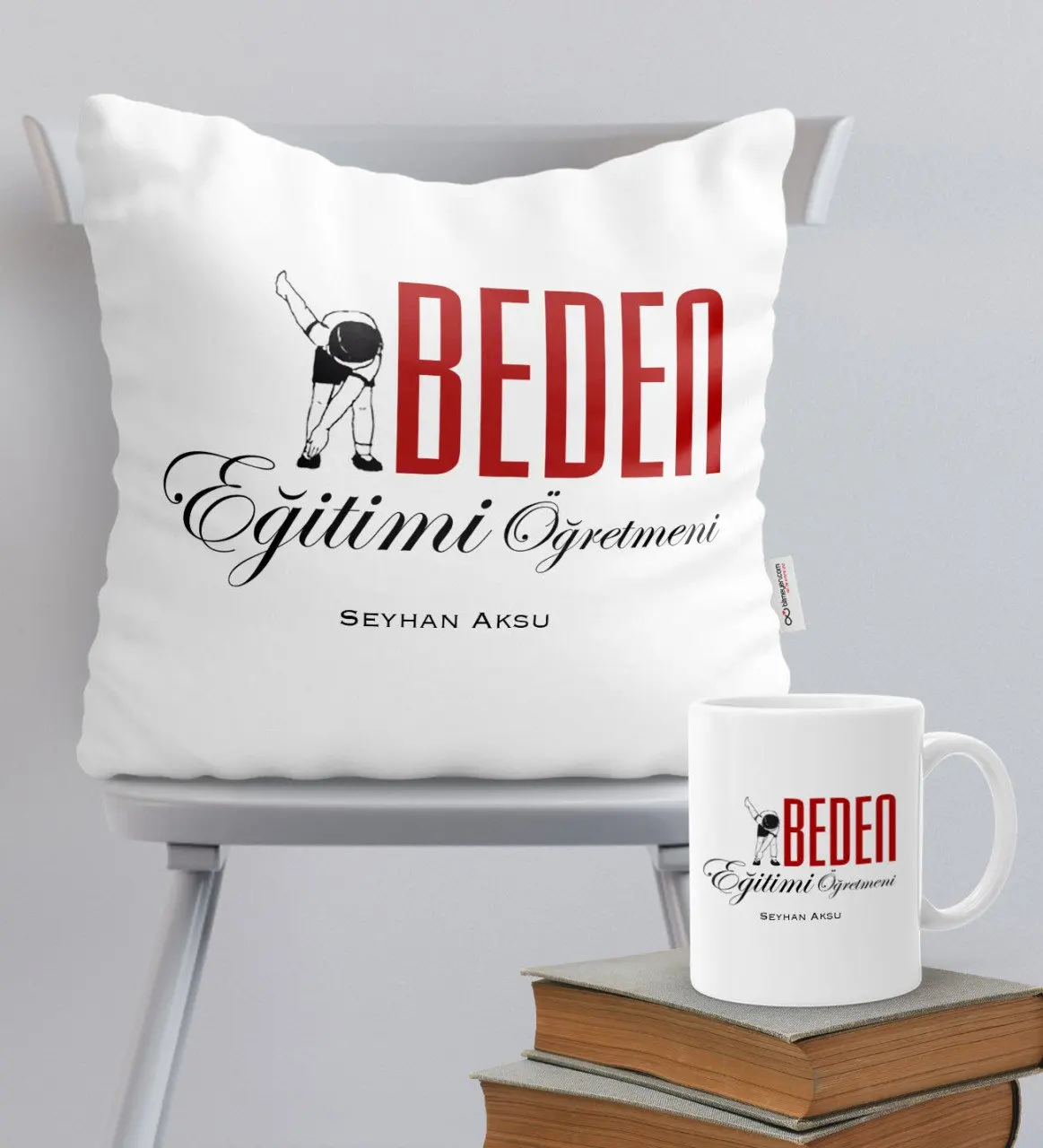 

Customized Size Education Teacher Themed Pillow Mug Set-1