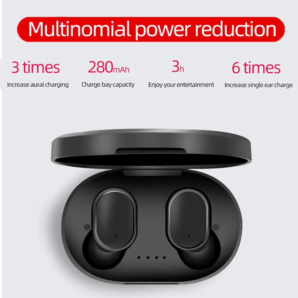 A6S Bluetooth наушники для Xiaomi Airdots беспроводные 5 0 TWS с шумоподавлением Микрофон Redmi iPhone
