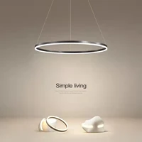 modern led circle ceiling hanging lamp nordic designer simple round blackrestaurant living room bedroom home decoration lamp