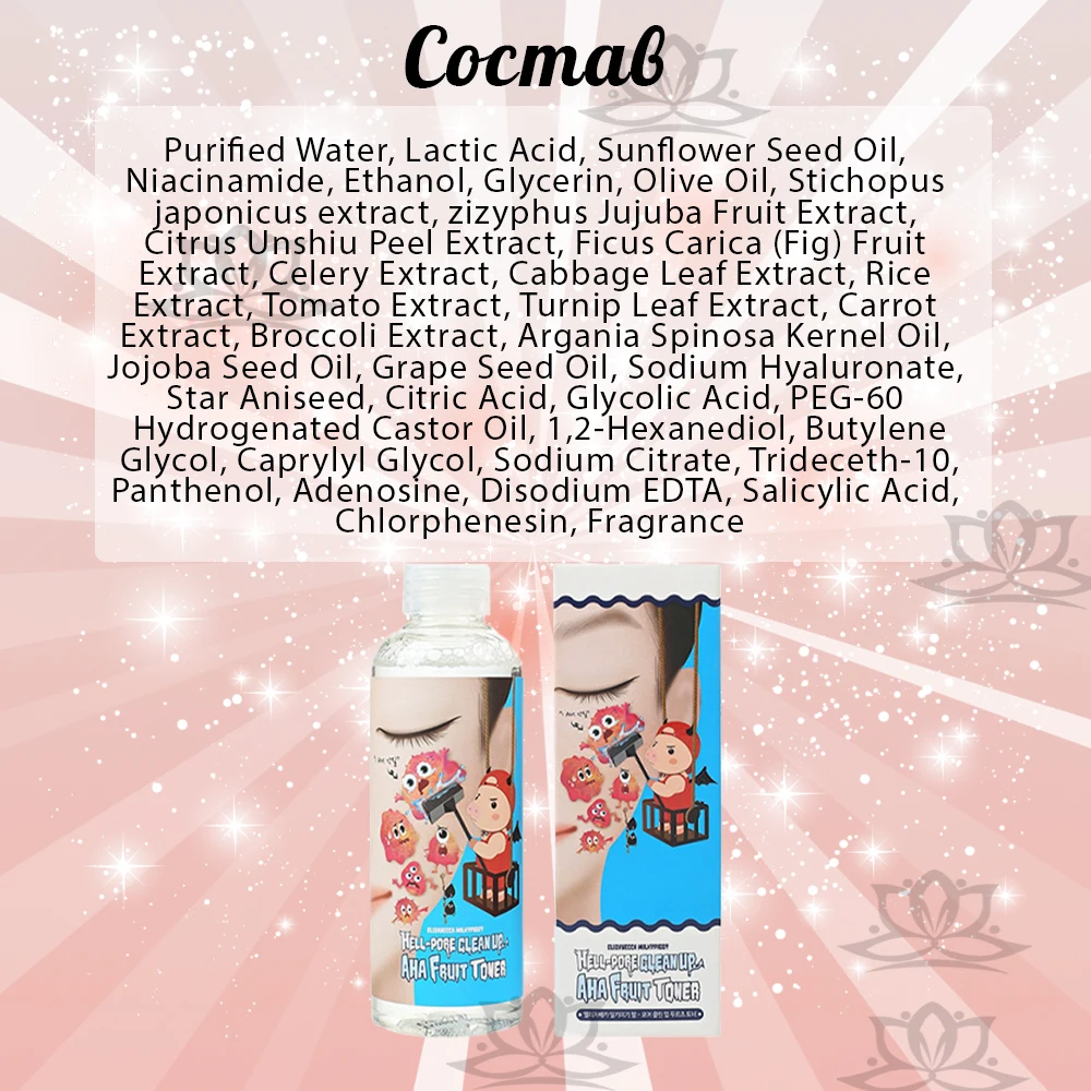 Тонер-пилинг с фруктовыми кислотами Elizavecca Hell-Pore Clean Up Aha Fruit Toner. 100% оригинал.