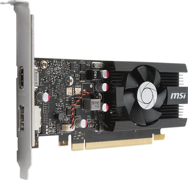 Видеокарта ПК MSI GT 1030 2G LP OC nVidia GeForce 2048Mb 64bit GDDR5 1265/6000/HDMIx1/DPx1/HDCP Ret low profile | Компьютеры и