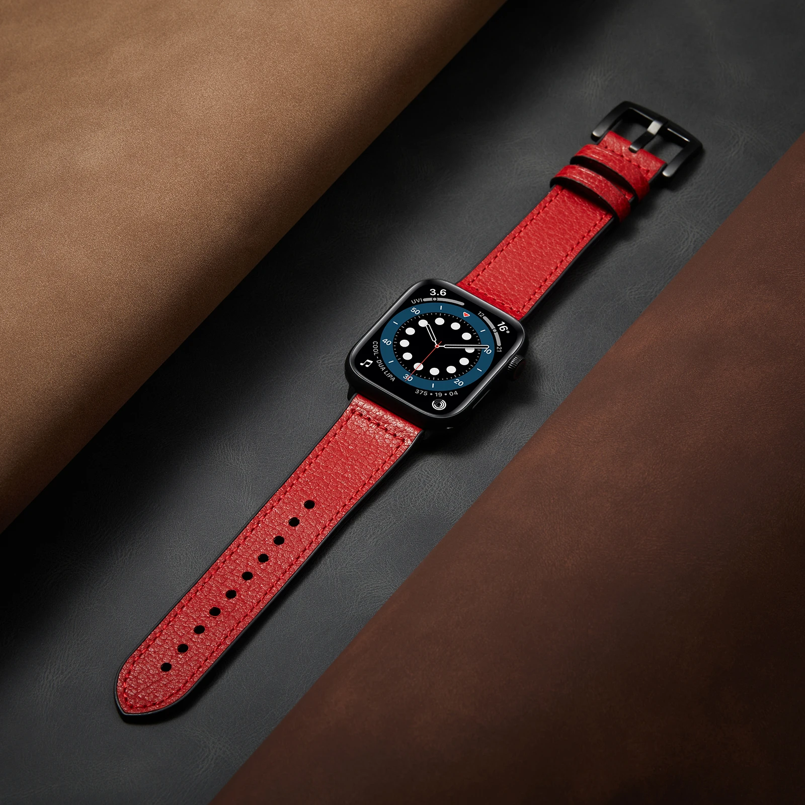 

Watch Band Leather Strap For Apple Watch 44mm 40mm iWatch Bracelet Belt 42mm 38mm for Series 6 SE 5 4 3 2 1 Apple Watch Band