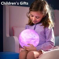 3d printing moon lamp galaxy night light colorful rechargeable touch remote control light home bedroom decor kids creative gifts