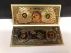 Красивые WOW Позолоченные дожкойн Золотой банкнот милые Dogcoin узор сувенир в виде собаки Коллекция подарков