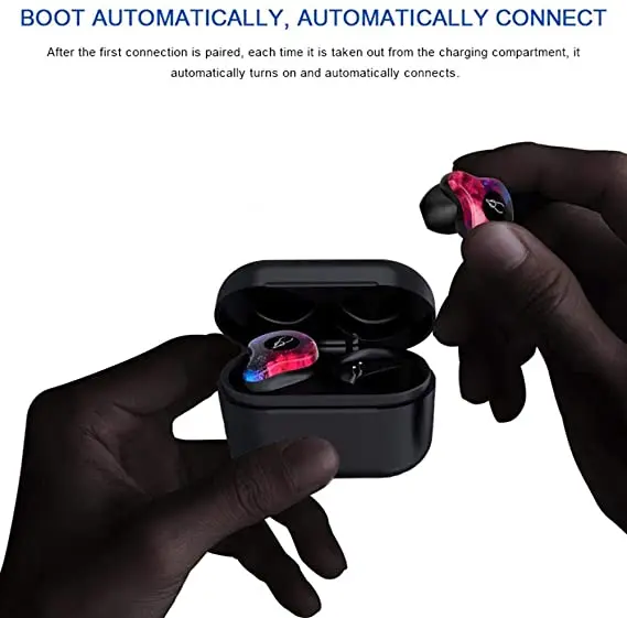 Беспроводные стереонаушники мини наушники со встроенным микрофоном и зарядным