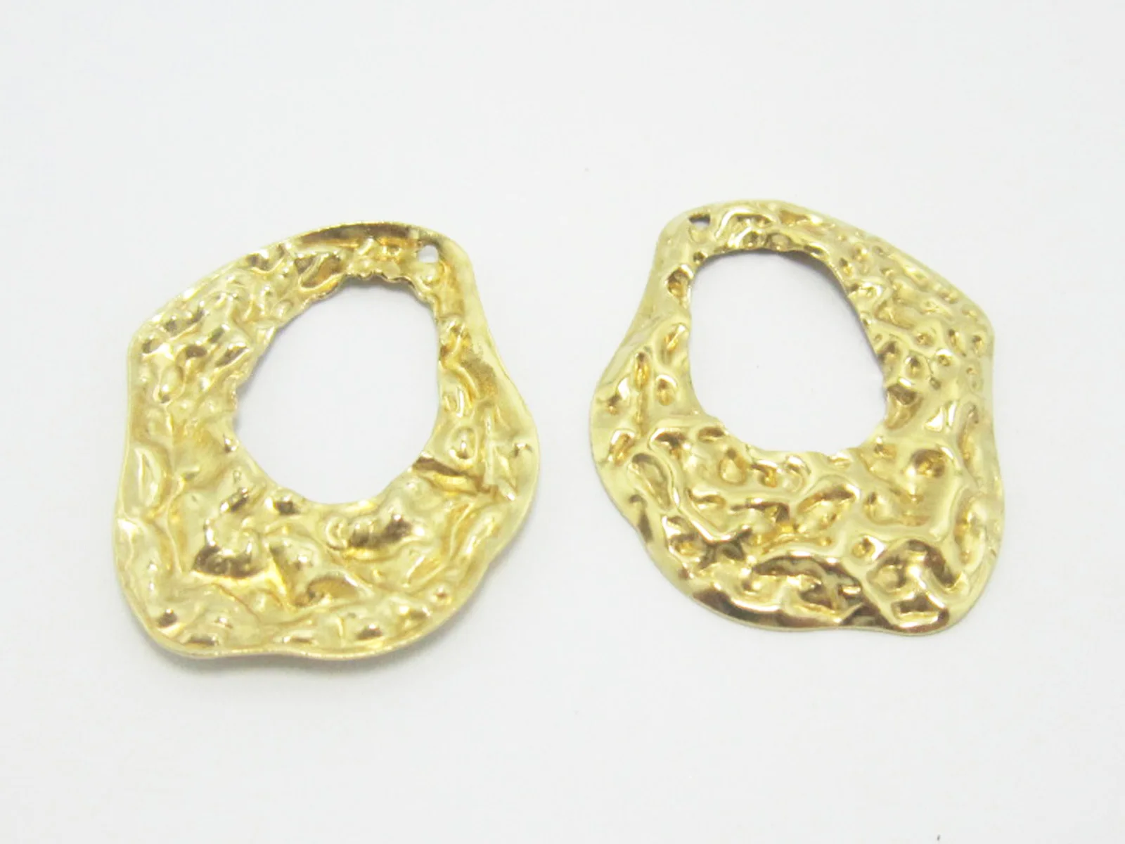 10pcs Brass pendant earrings findings 35.5x29.5mm Hammered charm Jewelry supplier R566 | Украшения и аксессуары