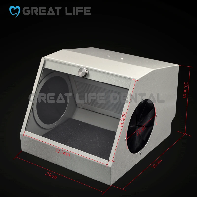 

Lab Dental Equipment Clinic Dust Collector Vacuum Extractor Box Dental Lab Dust Trimming Box Dust Proof Box with LED