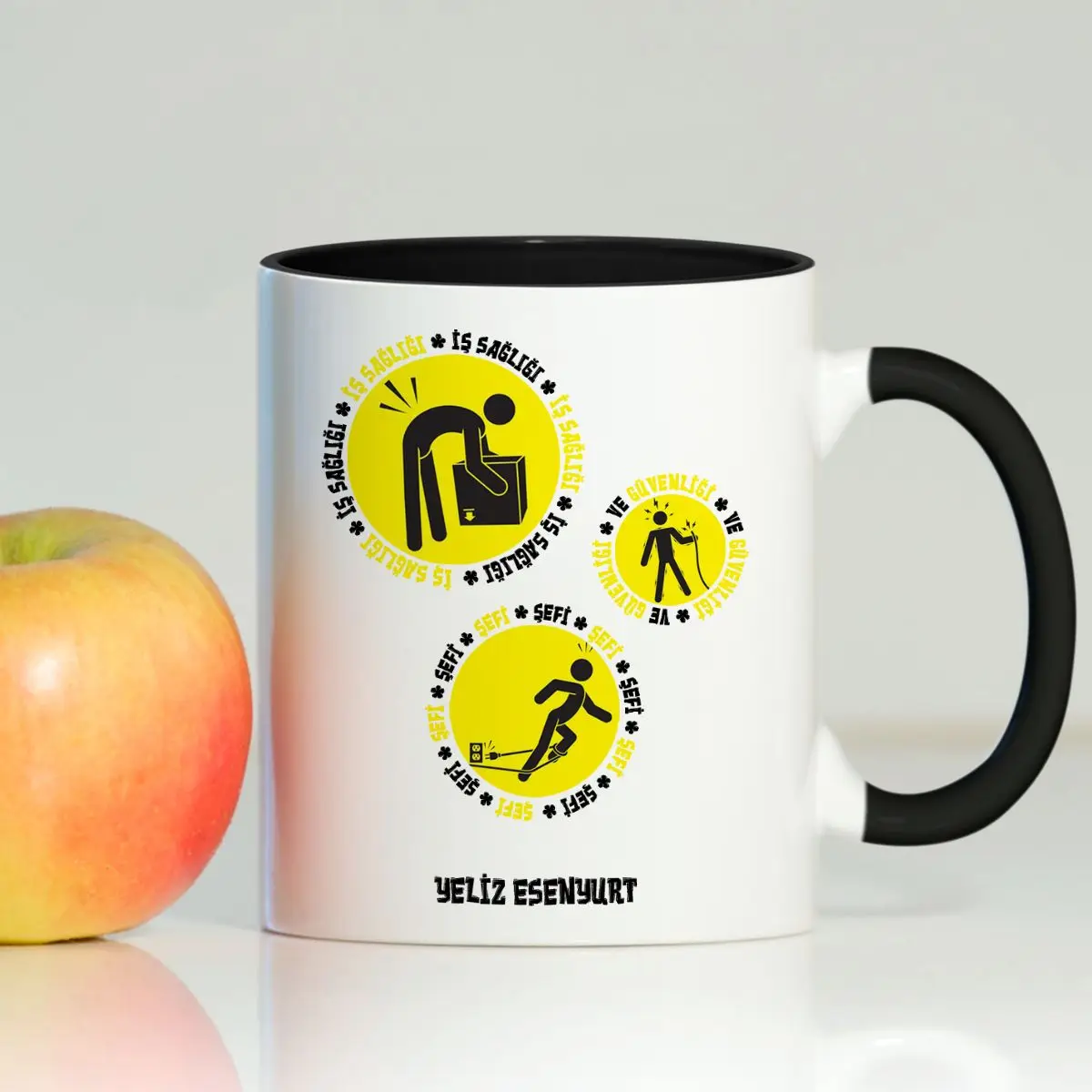 

Персонализированные профессионального здоровья и Безопасность главный черная кружка чашка-002