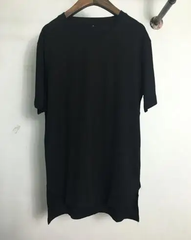 Kanye West удлиненная футболка мужская летняя с изогнутым подолом В Стиле Хип-Хоп