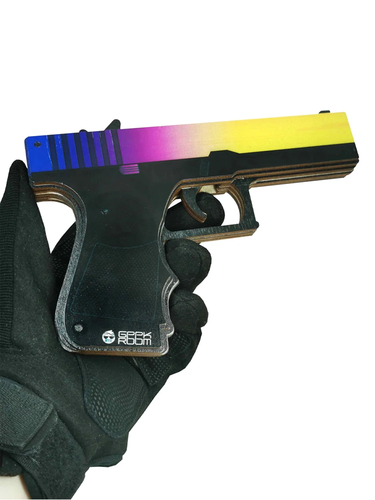 Деревянный пистолет Glock Градиент CS GO | Пистолет кс го /детский / (Деревянный