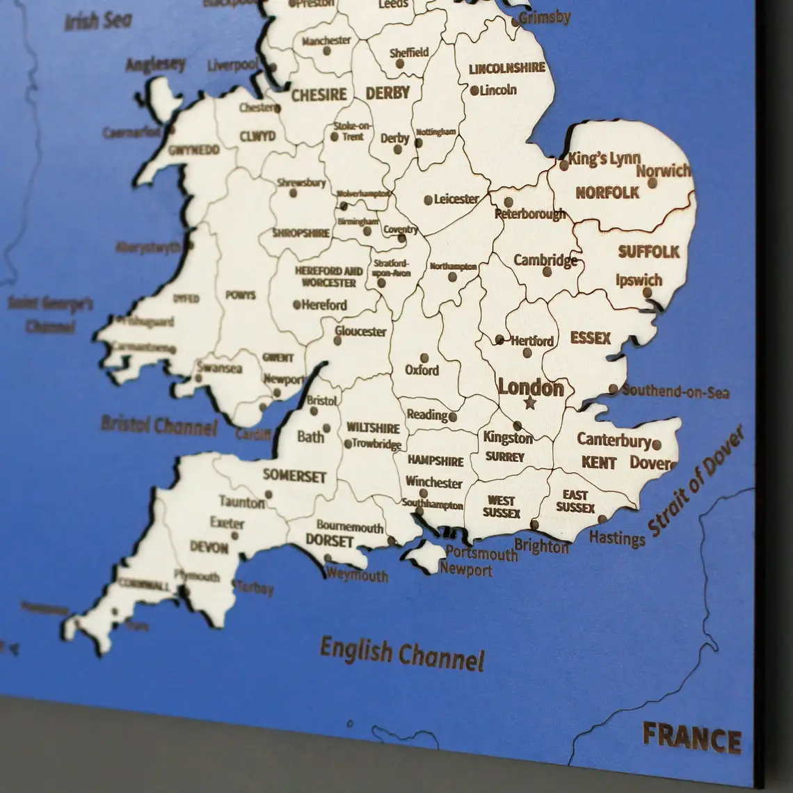 Деревянная фотография стен английская карта Великобритании Подарок на