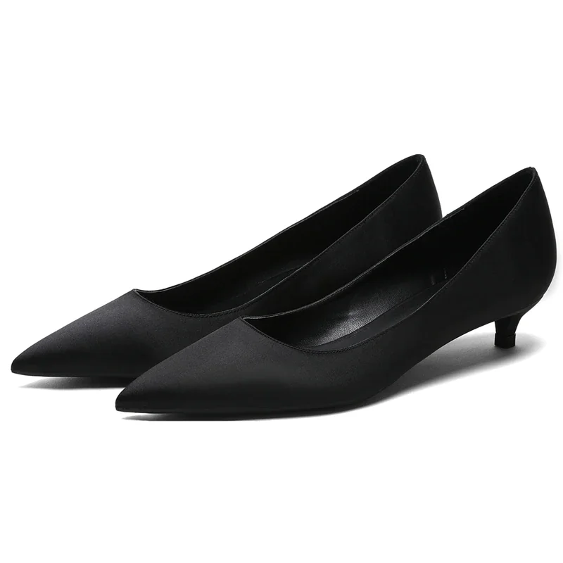 

Picky Rose, 3cm Heels Stiletto Satin Pumps Party Dance Shoes