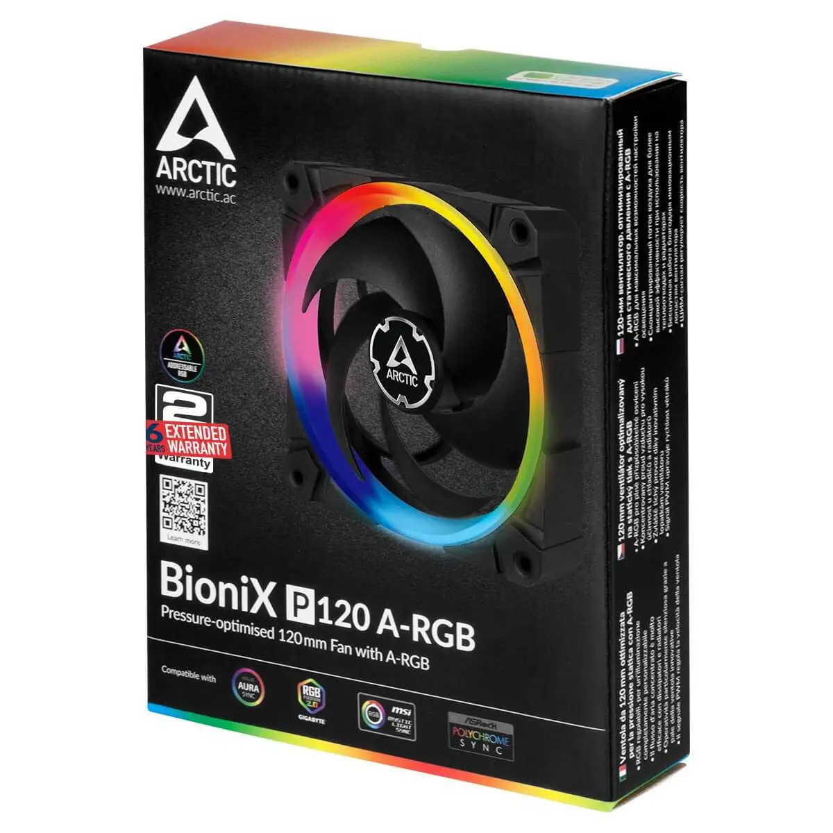 Вентилятор BioniХ Р120 A-RGB / Pressure-optimised 120 mm Fan with |