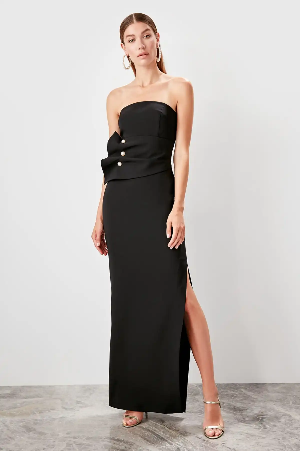 Trendyol аксессуар подробное вечернее платье TPRSS19AE0089 | Свадьбы и торжества