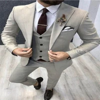 2022 new jacket pant design brand mens wedding suit set slim fit dinner prom grey business blazer 3 pieces jacketpantvest%ef%bc%89
