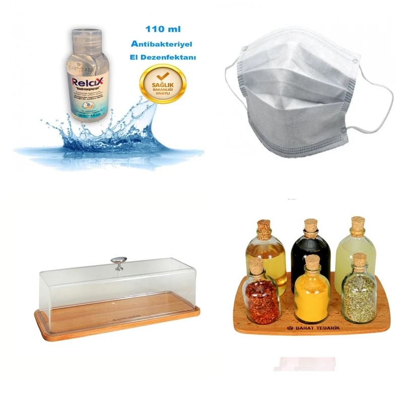 

4 Piece Kitchen Set Cake Dome Spice Set